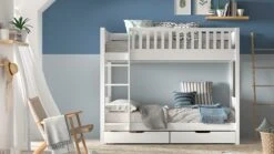Stapelbed Scott Met Ladenset 10 Stapelbed Scott Met Ladenset -Beddengoed Korting Winkel Stapelbed Scott met ladenset wit 1