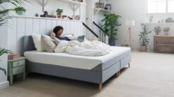 Nieuwe Producten -Beddengoed Korting Winkel TEMPUR boxspring ONE Plain vlak stone grey 1