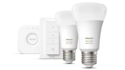 Verlichting Philips Hue White And Color Ambiance Starterkit E27 (2 Lampen, 2 Dimmers + Bridge) -Beddengoed Korting Winkel Verlichting Philips Hue White and Color Ambiance Starterkit E27 2 lampen 2 dimmers bridge 3